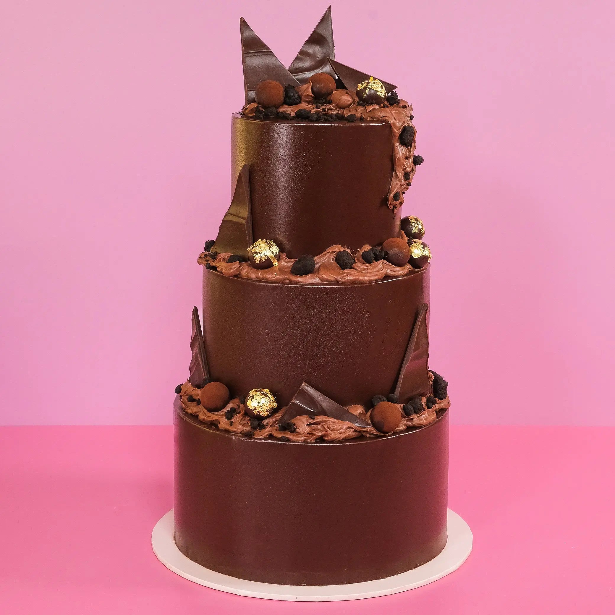 3 Tier Ultimate Chocolate Cake - Crumbs & Doilies